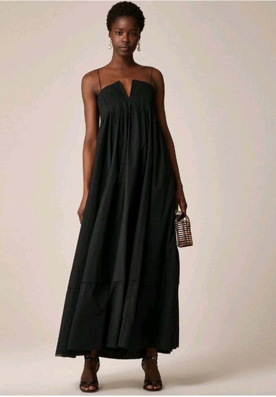 NWT J. Crew Collection Strapless Notched Maxi Formal Gown Dress Black 6